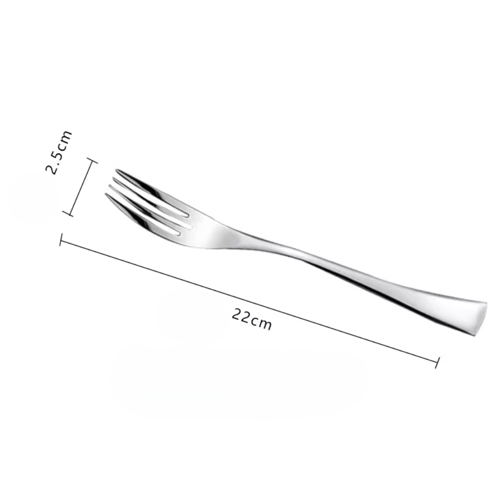 Alternative stainless steel cutlery design with refined finish - artisanal flatware collection