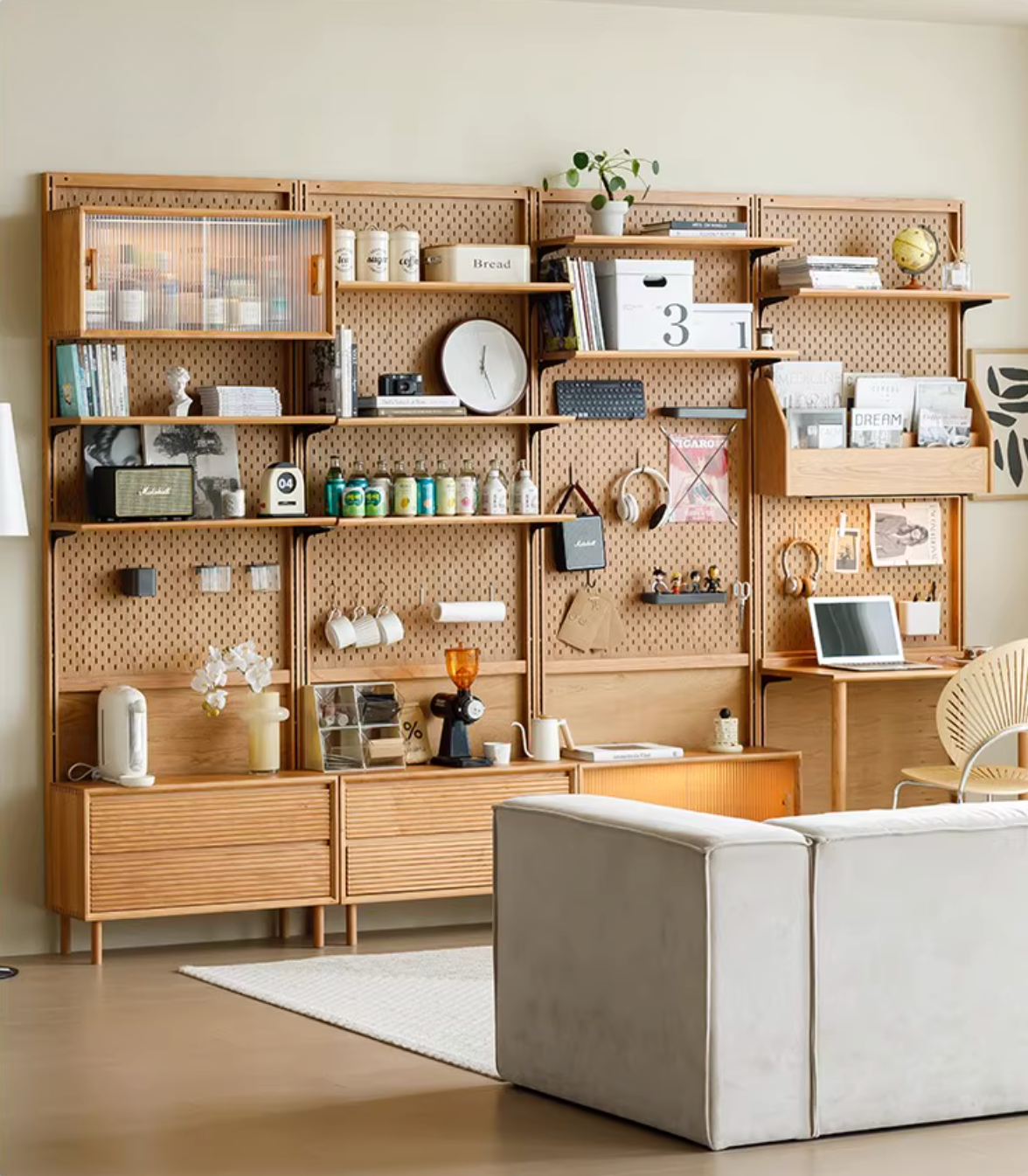 Modular furniture arrangement in bedroom β Moku system furniture Simple Palette Singapore