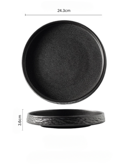 Black Deep Plate 24 cm / 9.5-inch by Simple Palette Singapore – dramatic dinner presentation, western mains