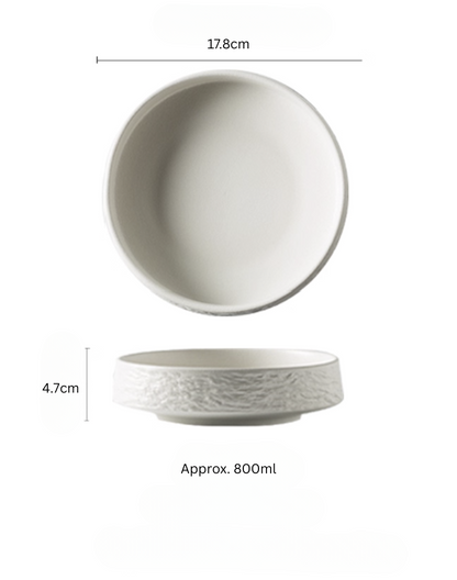 White Deep Plate 17.8 cm – small deep bowl, perfecto for side dishes or kids’ meals in Singapore homes