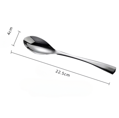 Stainless steel cutlery set with modern design - handcrafted flatware for restaurants