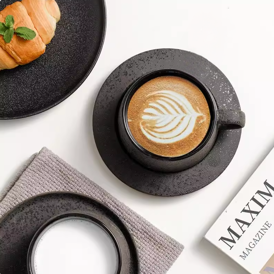 Premium ceramic coffee cup and saucer set for Singapore restaurants and cafes