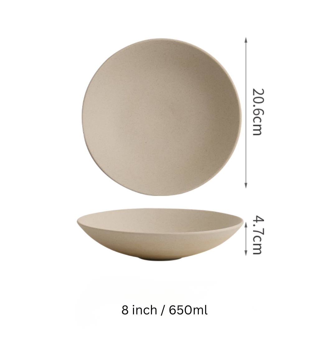 Simple Palette XL Bowl – Clay Series, 20cm large ceramic serving bowl