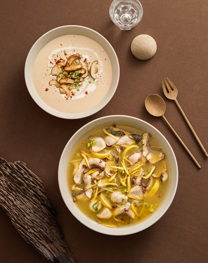 Simple Palette XL Bowl – Clay Series, angled view showing depth and curve